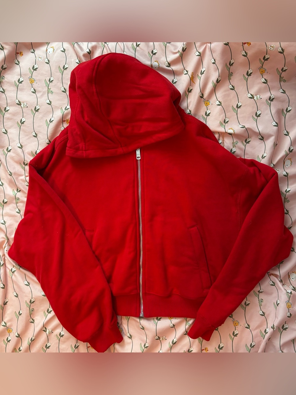 Abercrombie YPB On The Go 6AM Full-Zip Hoodie | Vivid Red
